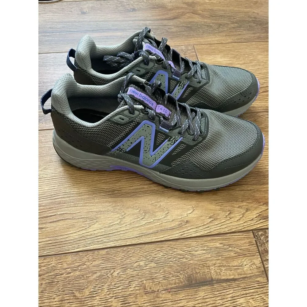 New Balance Women's 410 V8 Trail Running Shoes Shadow Grey & Purple 9.5